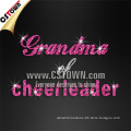 Grandma of a cheerleader handwriting letlters glitter garment hot fix